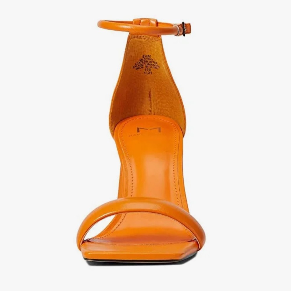 Marc Fisher Denny Leather Sandal 7.5 Orange - Picture 3 of 14